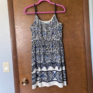 Maurice’s navy and blue dress, size small